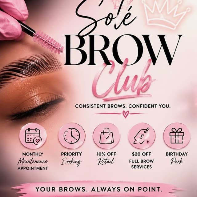 Solé Brow Club at Solé Aesthetics in Marietta, GA